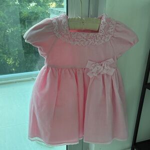 Mayoral Pink Baby Dress with Ruffle Collar